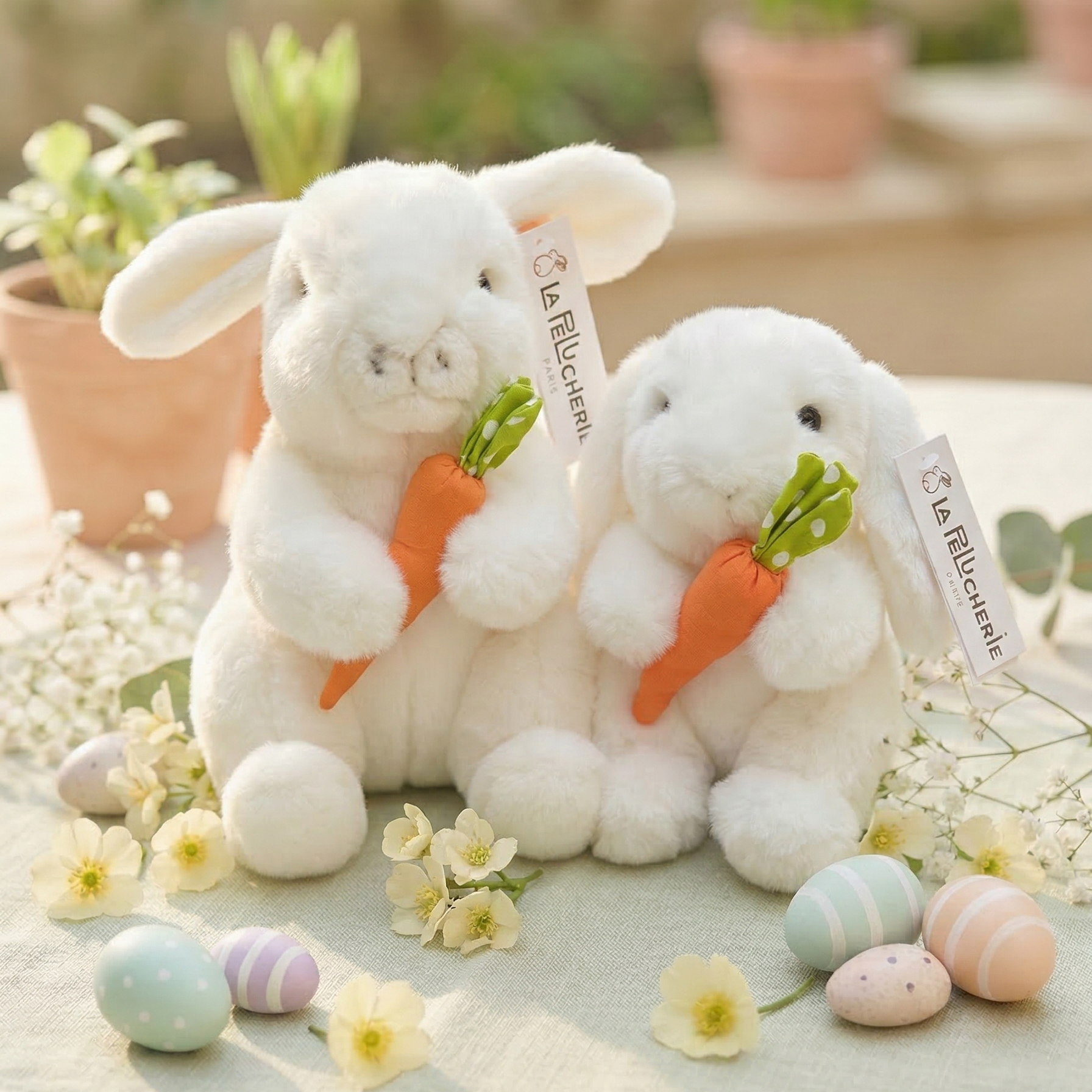 La Pelucherie Rabbits Ernest Carrot Crunch peluche coniglio 20 cm