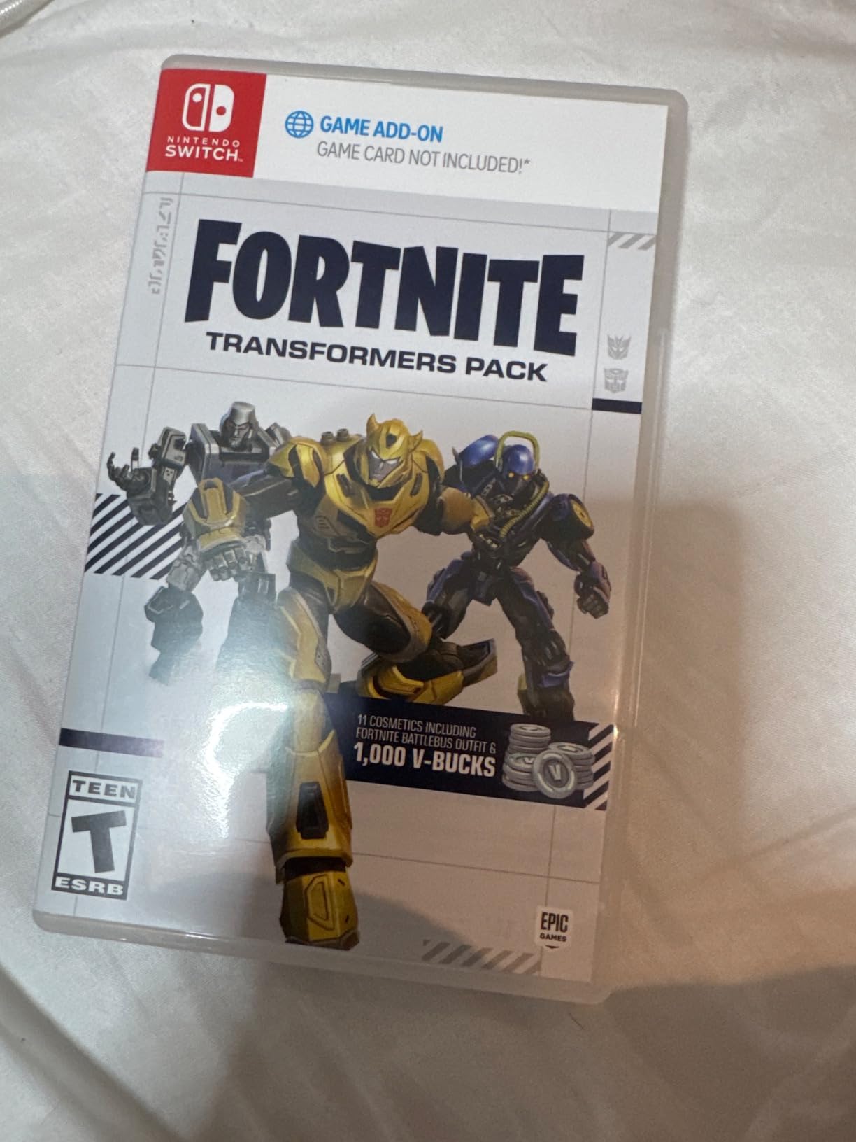 Transformers Fortnite Pack Gioco Switch Code in Box Megatron