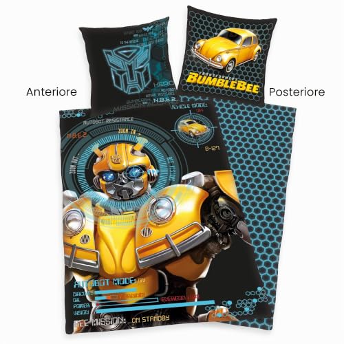 Transformers Bumblebee set biancheria letto 135x200 cotone