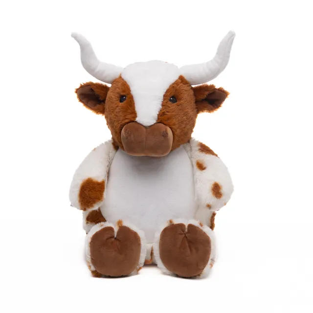 Cubbies Teddies Texas Longhorn peluche toro con zip