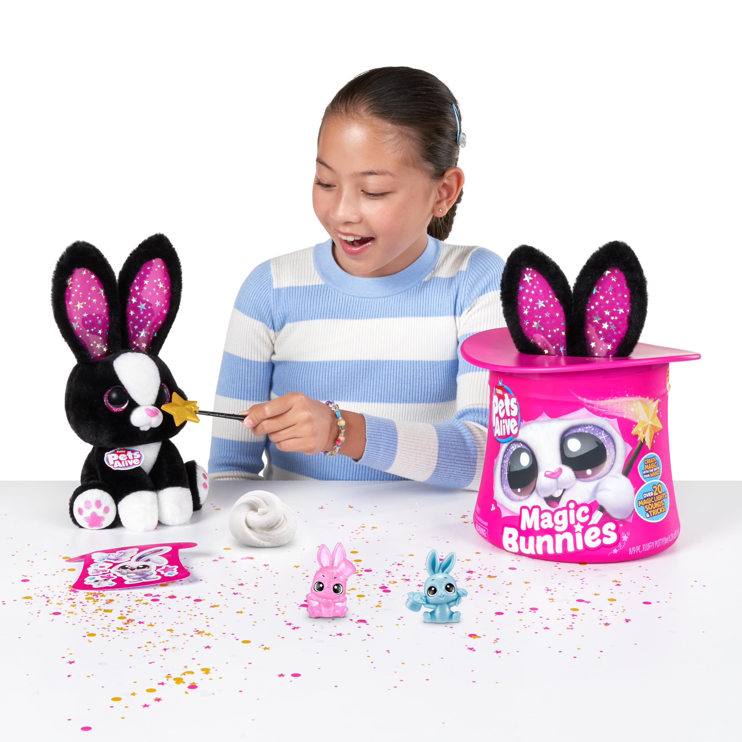 Pets Alive Magic Bunnies Sootie coniglio peluche magico nero