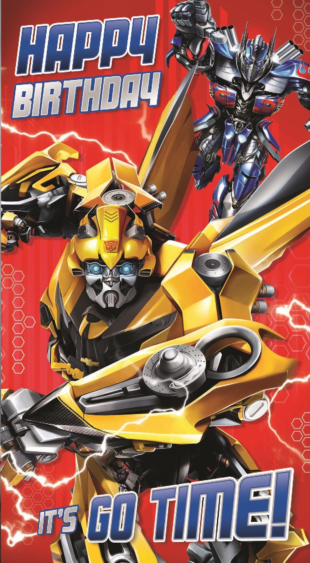 Transformers biglietto compleanno con busta 232x128 mm