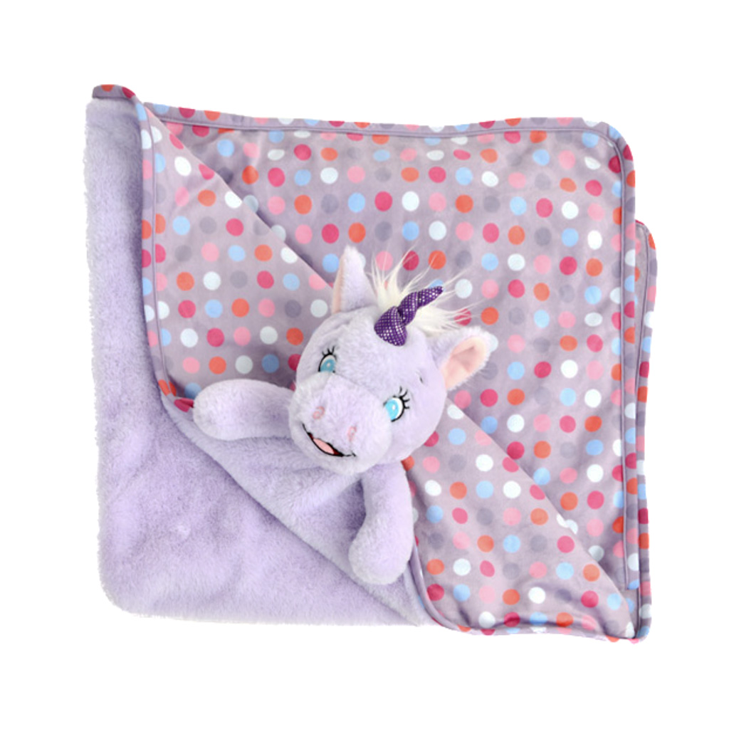Cubbies Blankies Starflower coperta unicorno lilla large