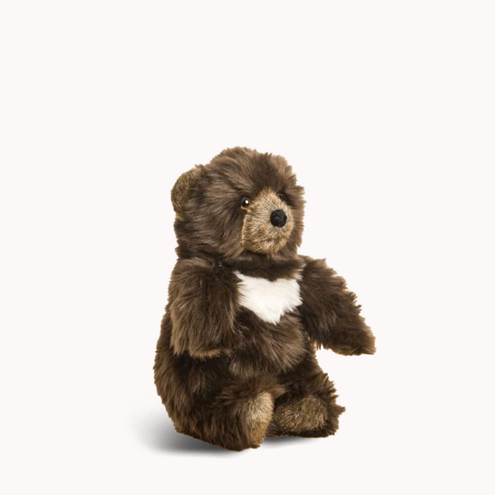 La Pelucherie Gabin peluche orso marrone 35cm morbido setoso