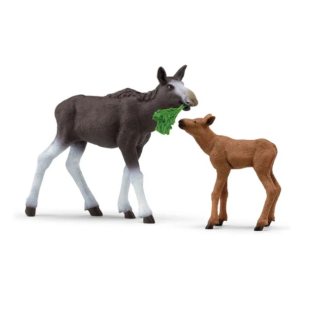 Schleich Wild Life Femmina alce cucciolo 42629 figura