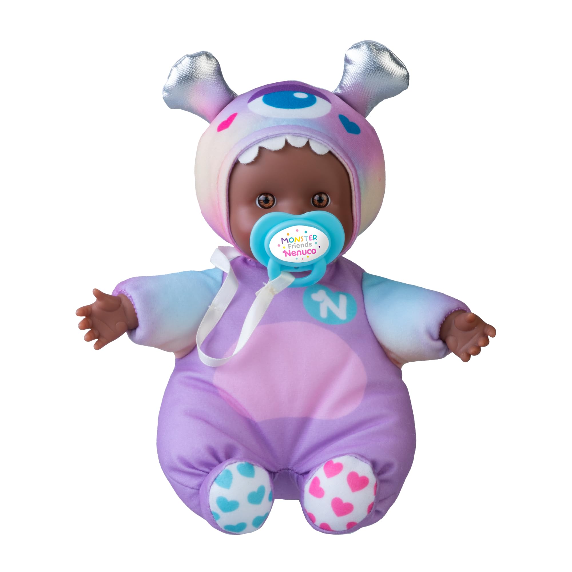 Nenuco Monster Friends Bambola Viola 15 cm con Ciuccio