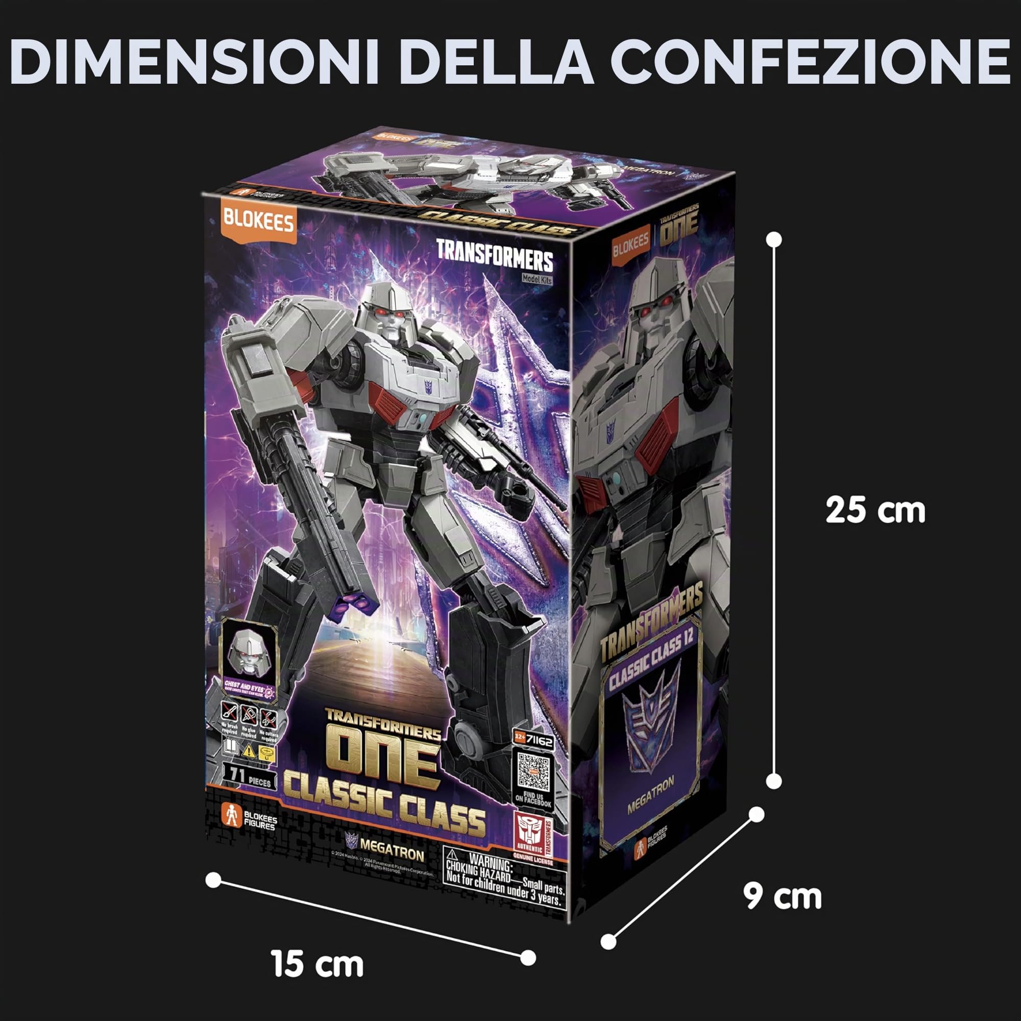 Transformers Classic Class 12 Megatron Model Kit 71 Pezzi