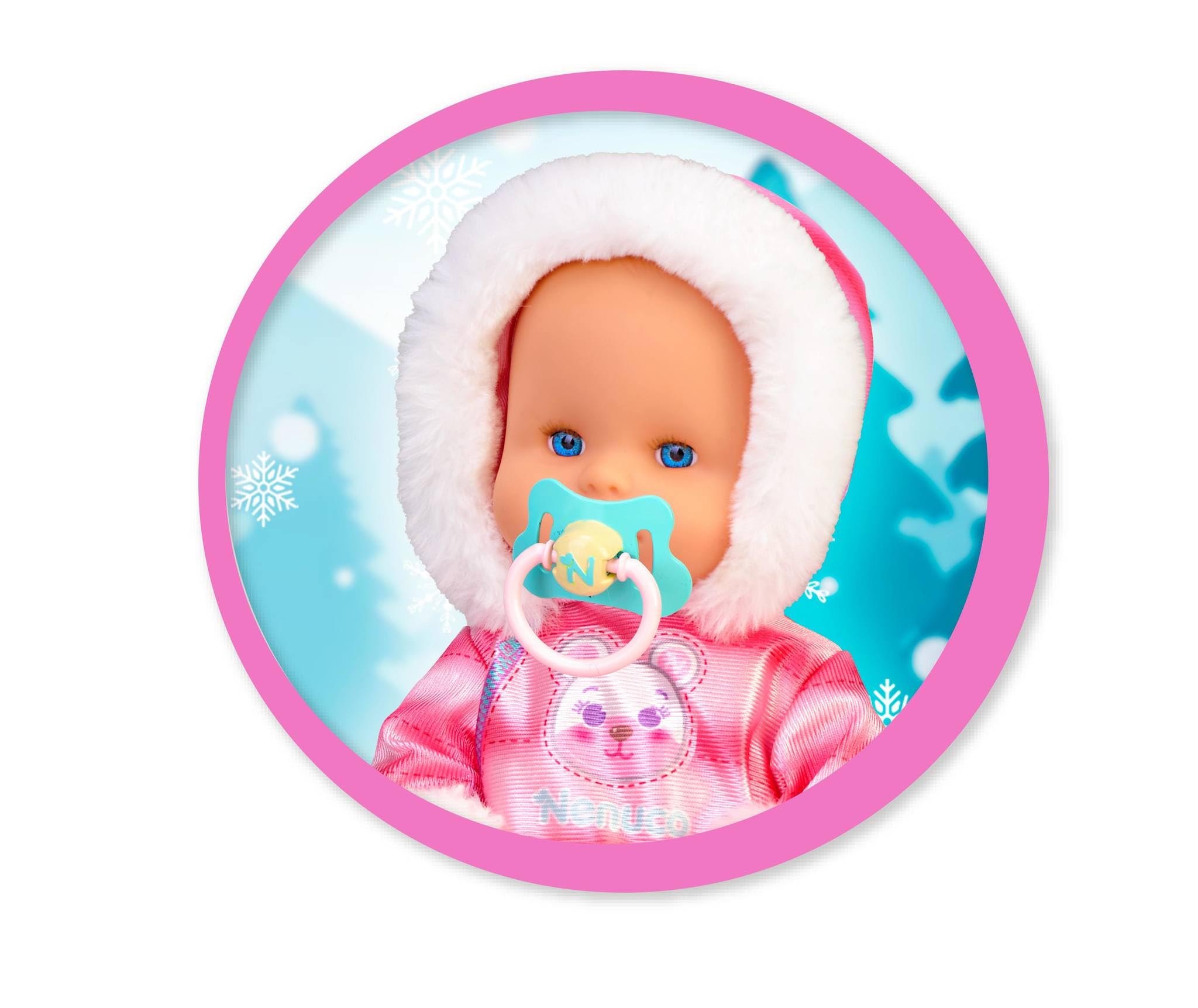 Nenuco Bambole NFN59000 bambola 35 cm con slitta rosa