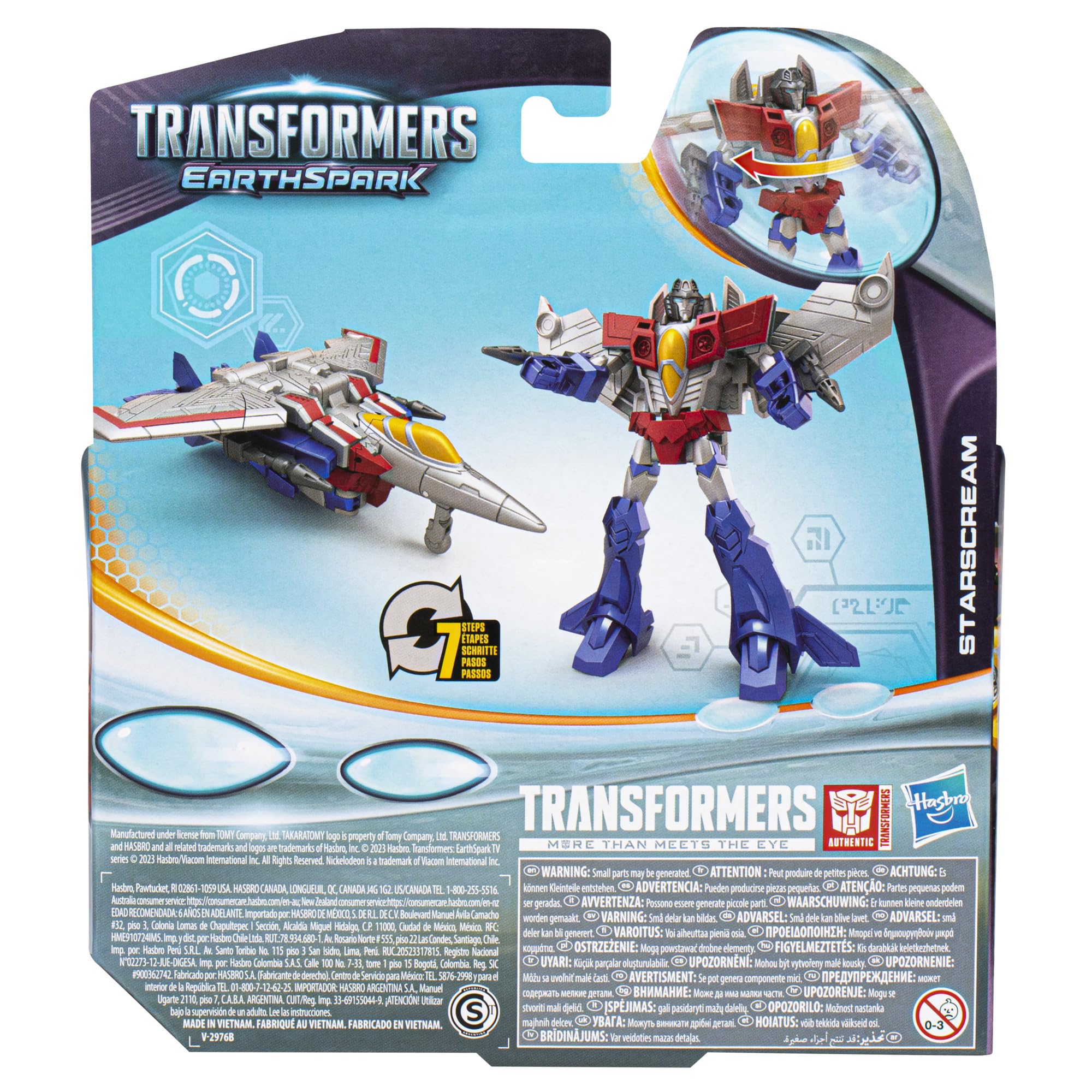Transformers EarthSpark Warrior Starscream action figure trasformabile