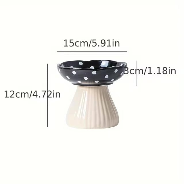 ToyalFriends Pet Beds Ciotola Fungo Ceramica Gialla