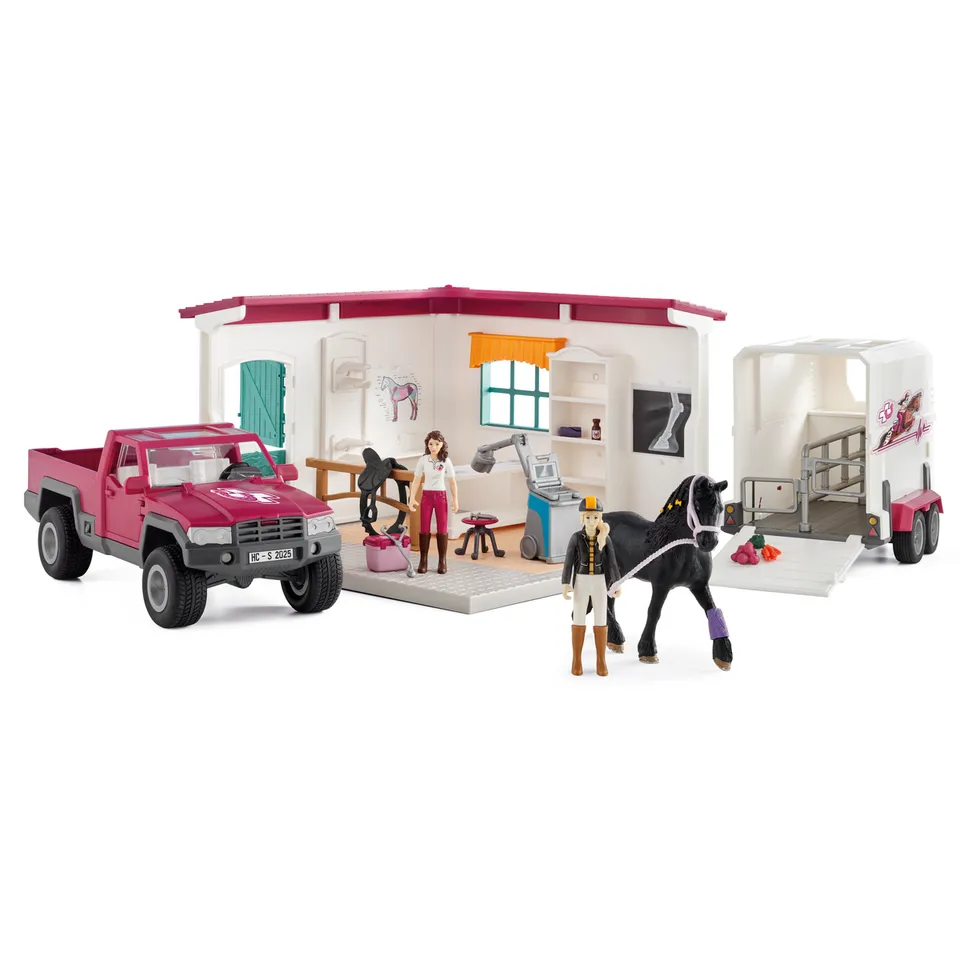 Schleich Farm World Visita dal veterinario playset cavallo