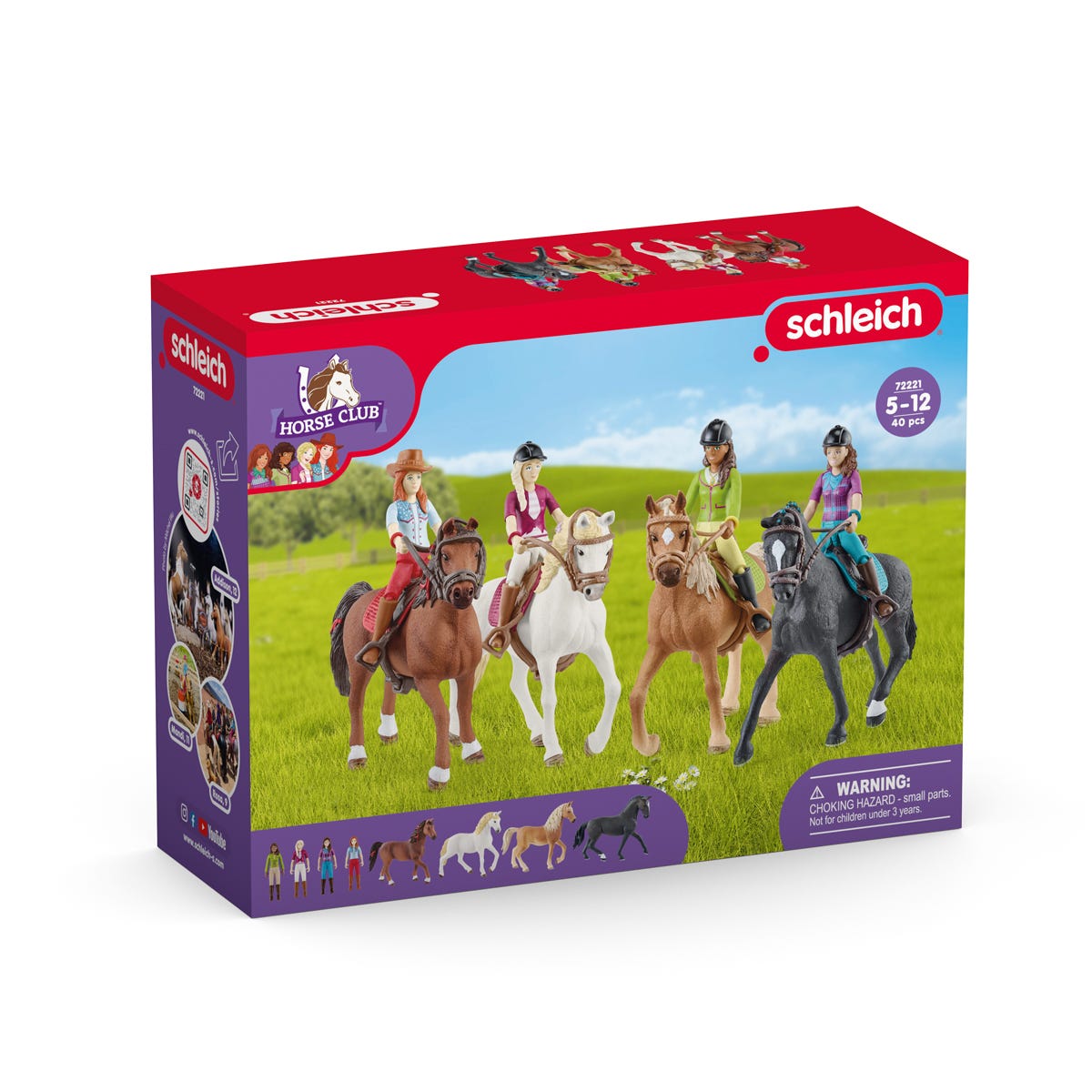 Schleich Horse Club Cavalcata 72221 con 4 cavalli