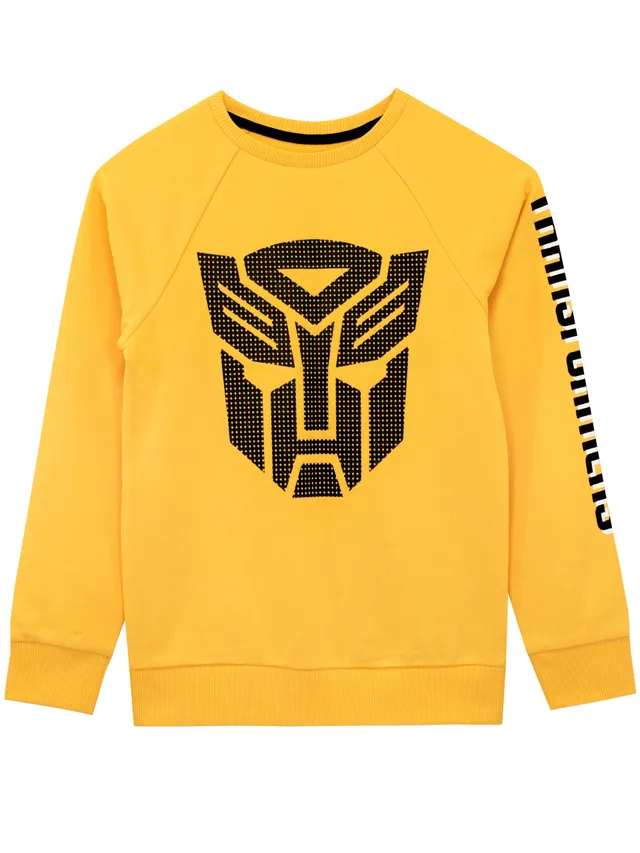 Transformers Autobots felpa bambini gialla 5-6 anni