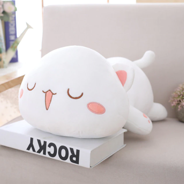 ToyalFriends Cats Gatto Peluche Morbido 35cm Bianco Occhi Aperti