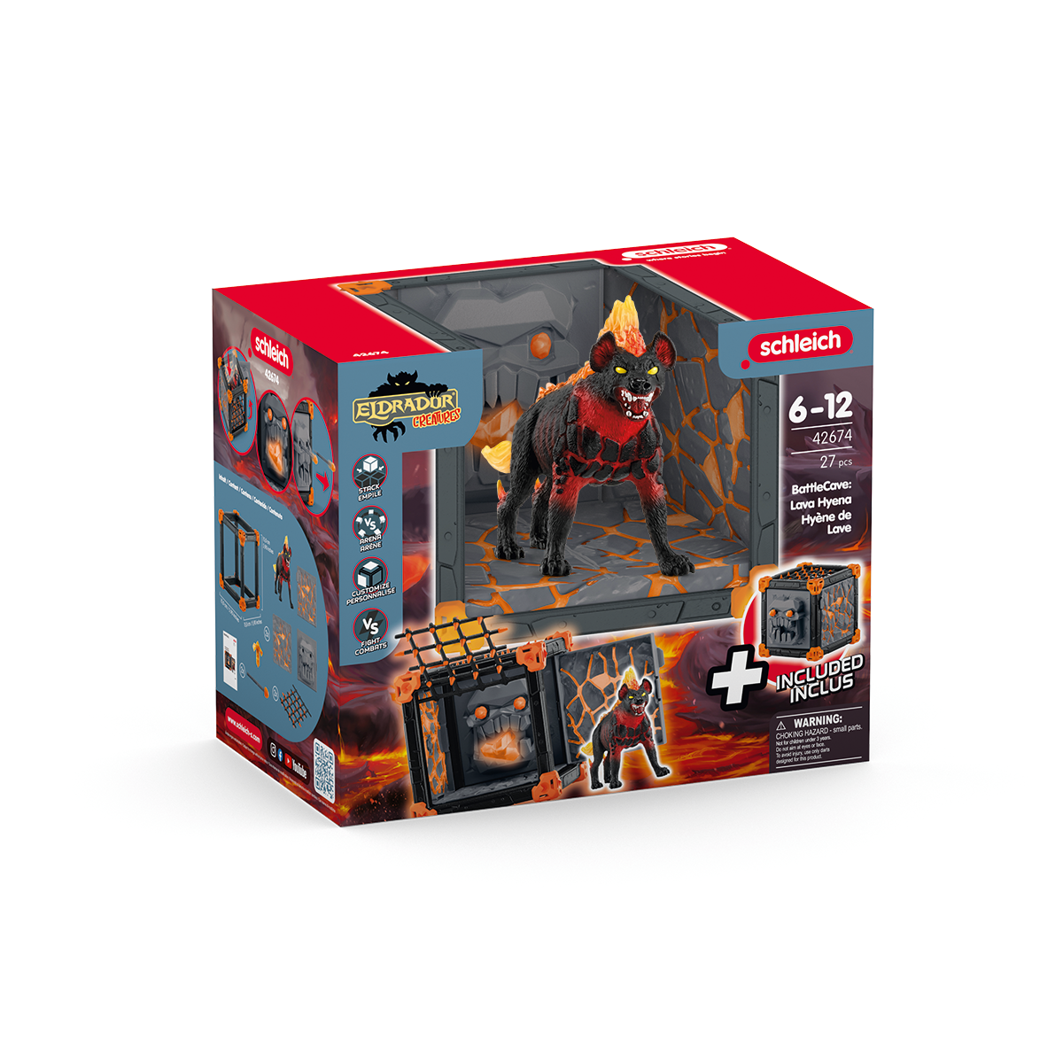 Schleich Eldrador BattleCave Iena di lava playset cristallo