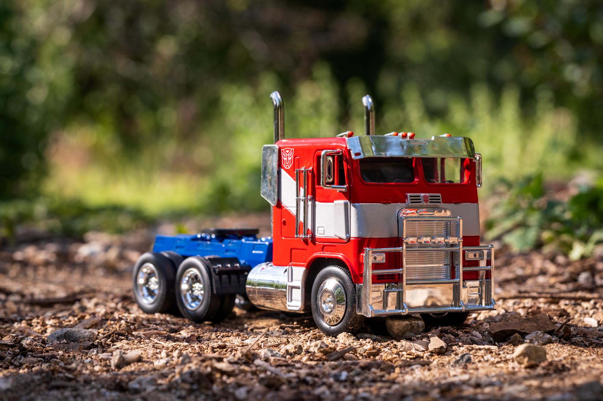 Transformers T7 Optimus Prime camion modellino 1:24 rosso-blu 27cm