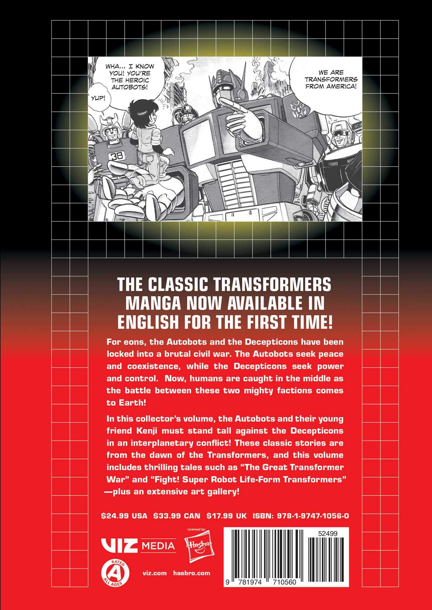 Transformers Manga 1 fumetto graphic novel brossura