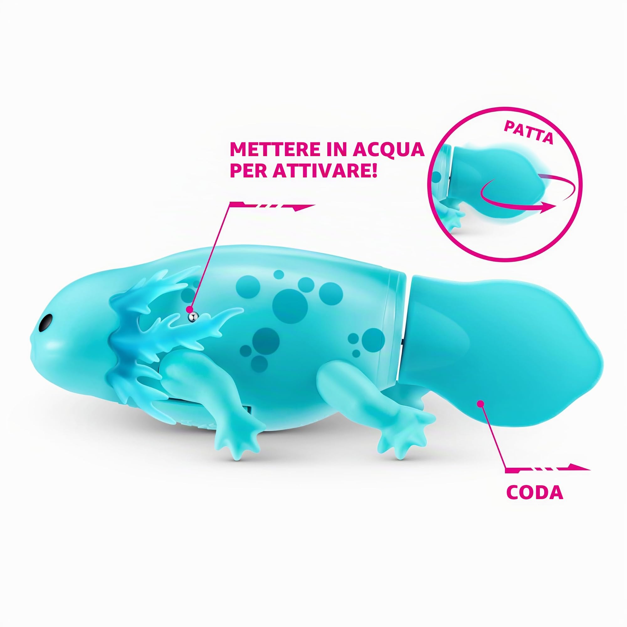 Pets Alive Swimming Axolotls giocattolo acqua 2 pezzi rosa verde