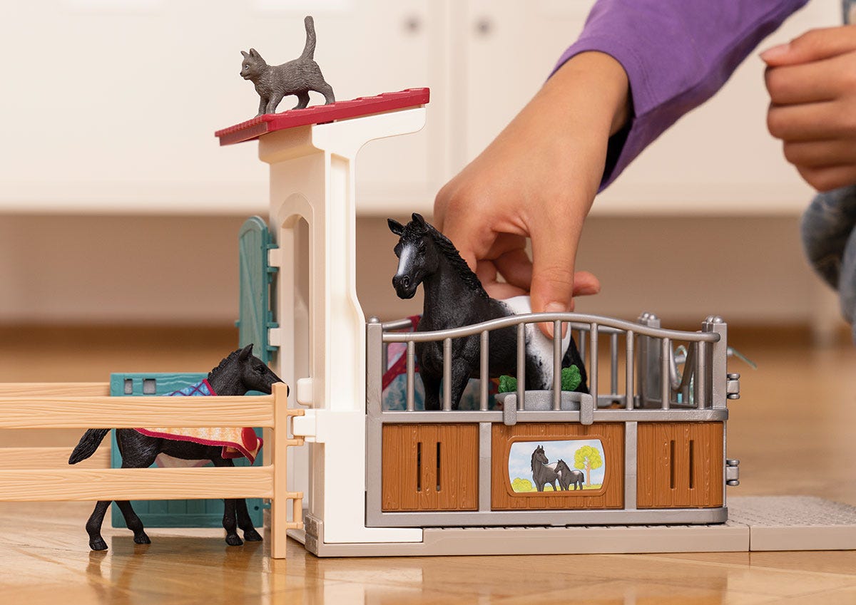 Schleich Horse Club 42611 Box Giumenta e Puledro Playset Appaloosa