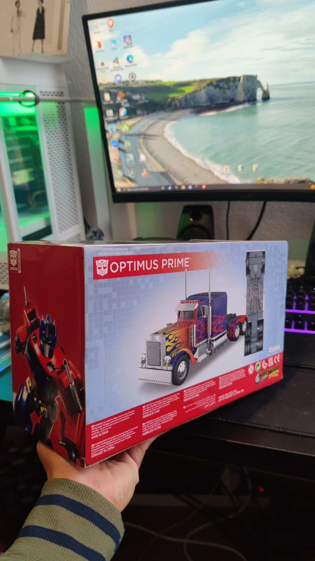 Transformers T1 Optimus Prime auto die-cast 1:24 blu rosso