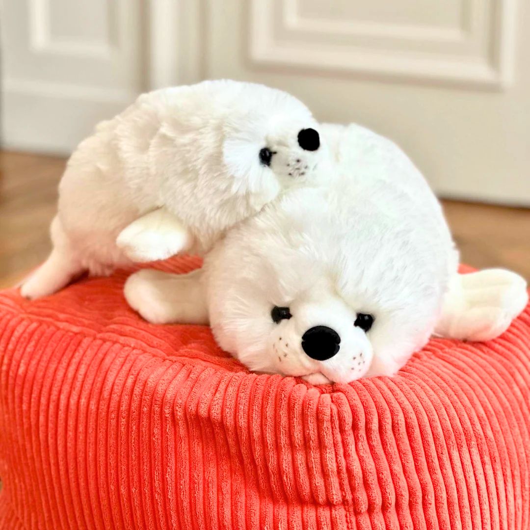 La Pelucherie Sea Arsène foca peluche 30 cm bianca