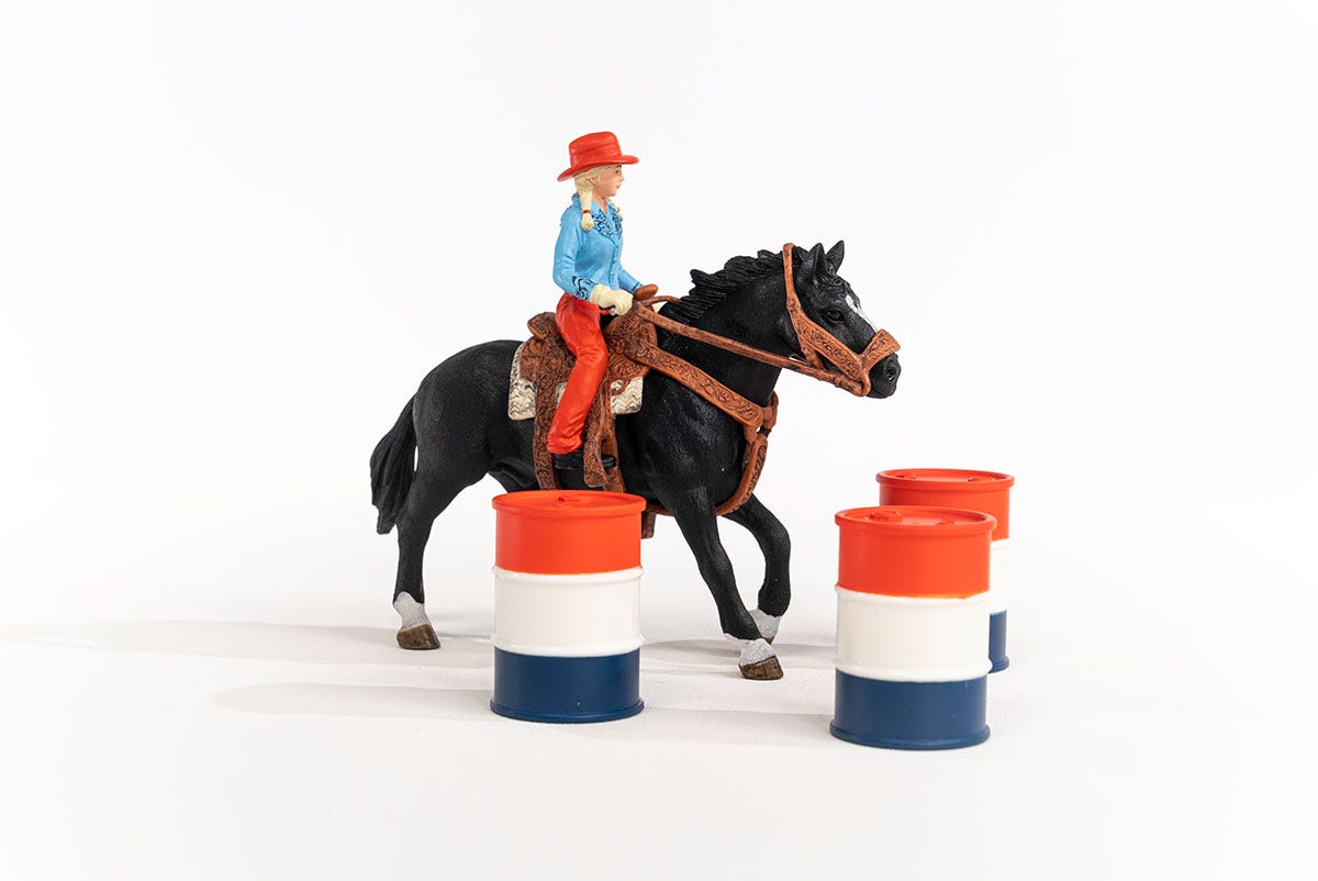 Schleich Horse Club Barrel Racing playset cowgirl 42576