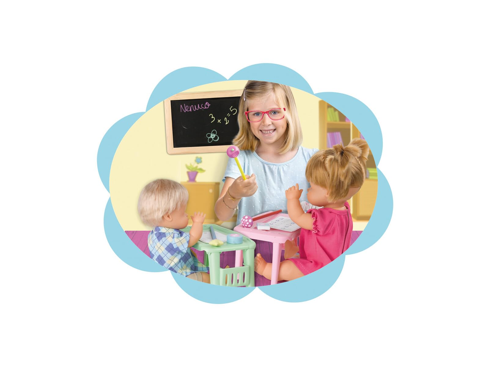 Nenuco Kits Scuola bambola con accessori fratellini 42 cm