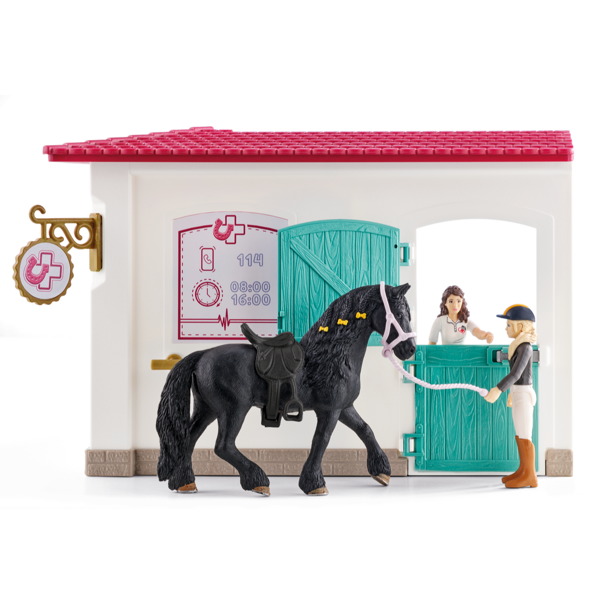 Schleich Farm World Visita dal veterinario 72261 playset cavallo