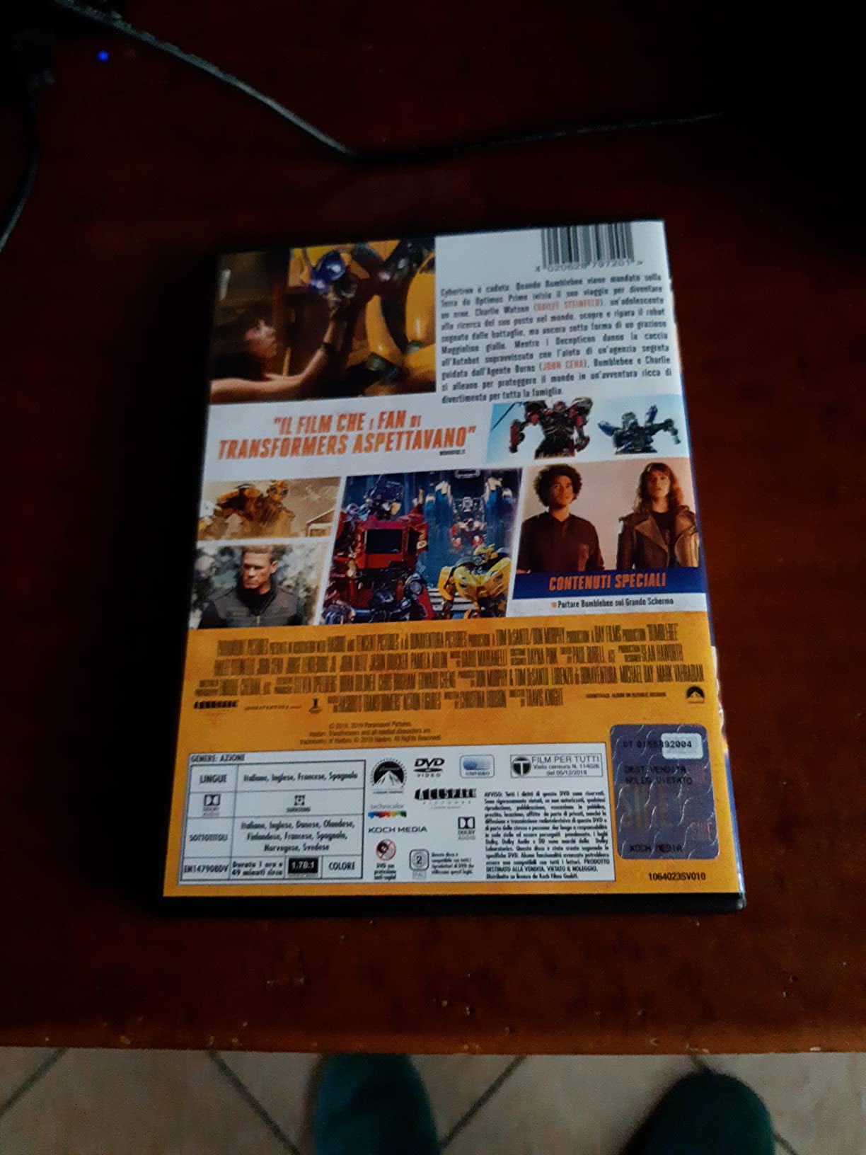 Transformers Bumblebee Film DVD Edizione con Bonus Backstage