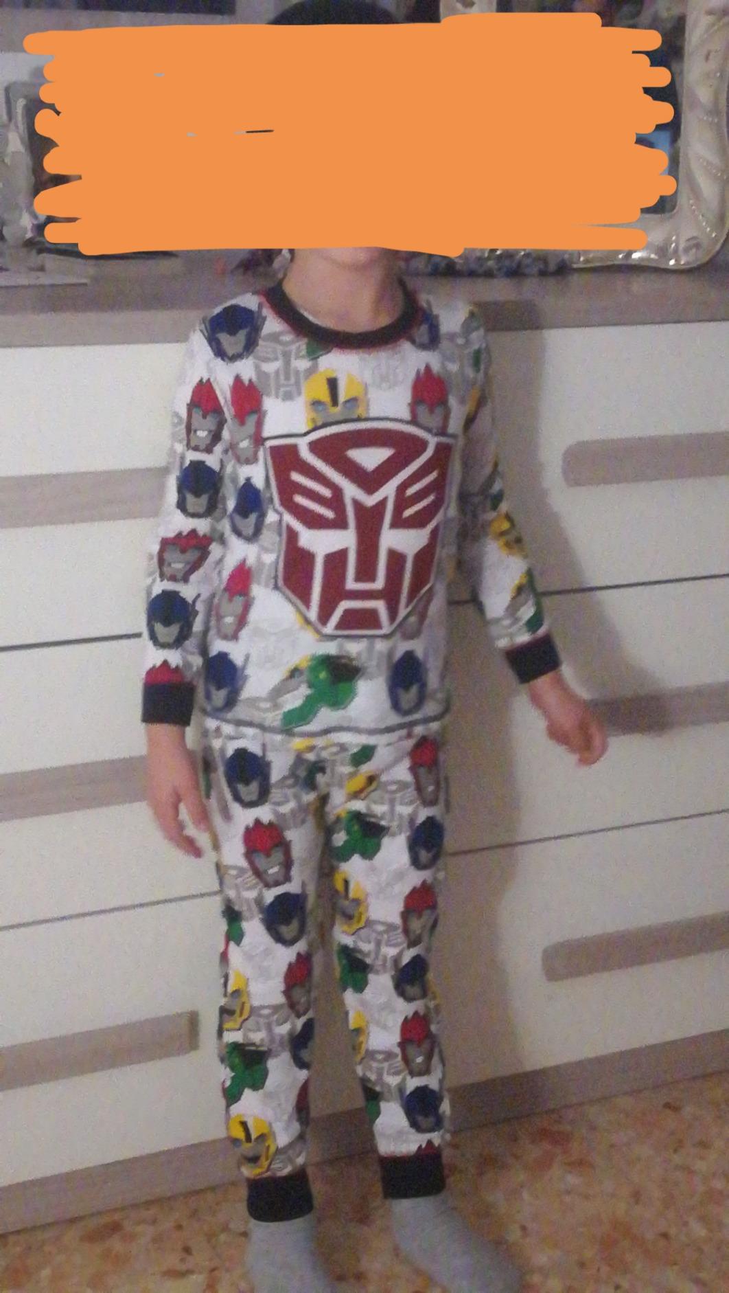 Transformers pigiama bambino 4-5 anni cotone manica lunga