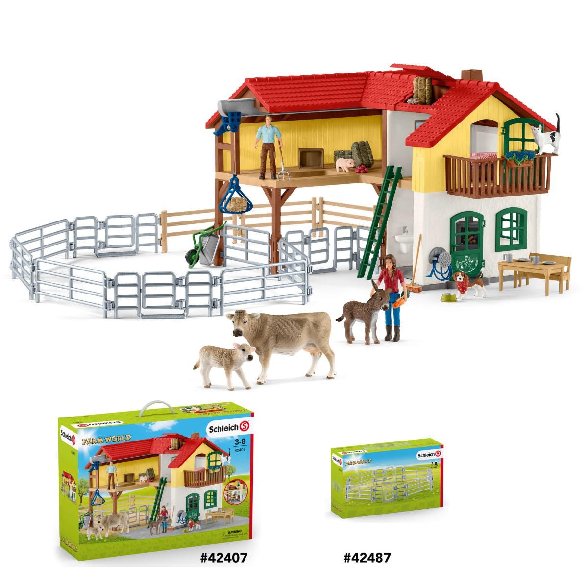 Schleich Farm World 42487 recinzione recinto accessorio fattoria