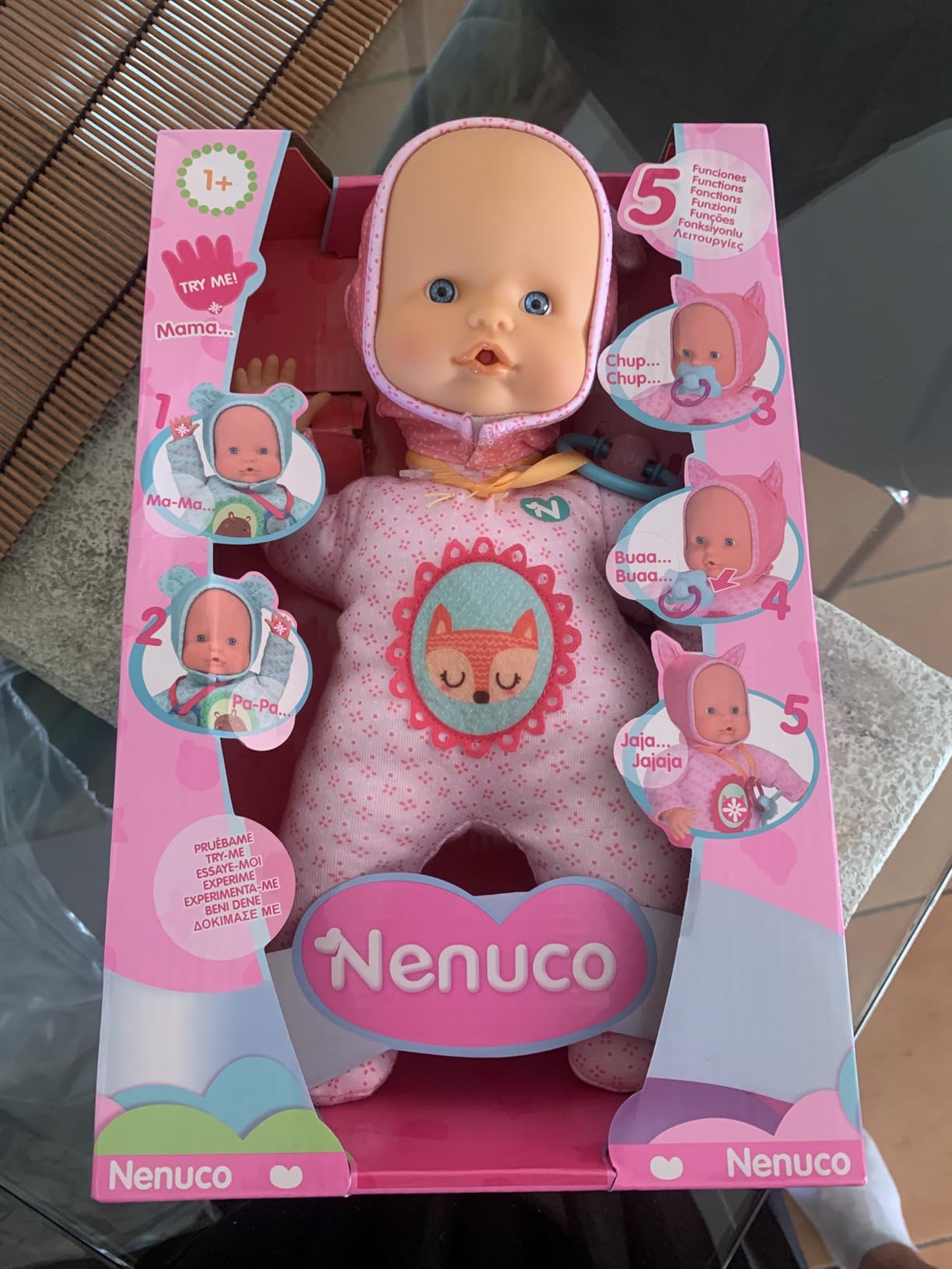 Nenuco Blandito 5 Funzioni Bambola Rosa 30 cm con Suoni