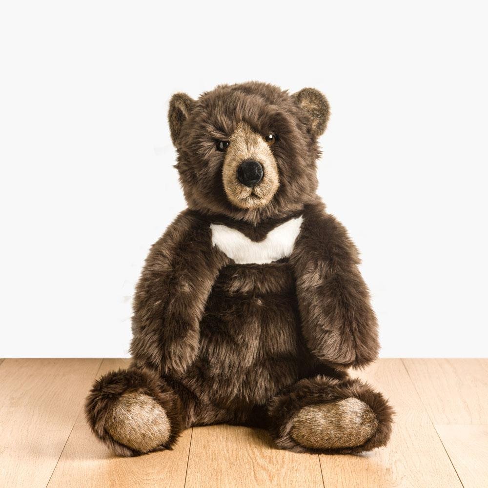 La Pelucherie Gabin peluche orso marrone 35cm morbido setoso