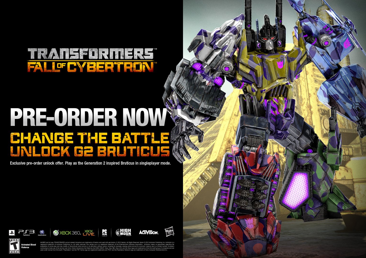 Activision Transformers Fall of Cybertron gioco Xbox 360