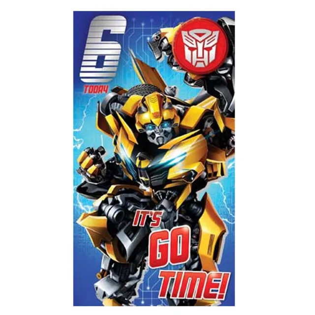 Transformers Collectibles biglietto compleanno 6 anni con busta