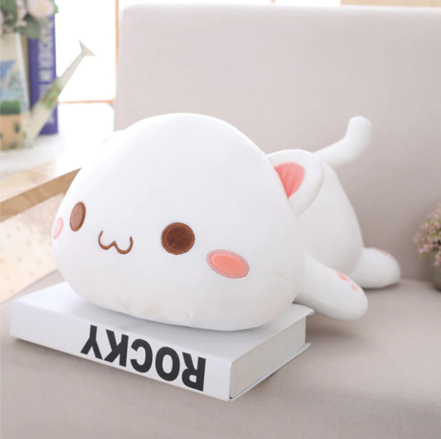 ToyalFriends Cats Gatto Peluche Morbido 35cm Bianco Occhi Aperti