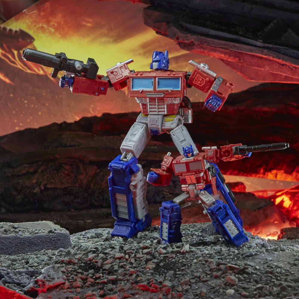 Transformers Kingdom WFC-K1 Optimus Prime action figure 8,5 cm camion