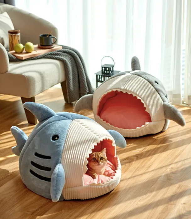 ToyalFriends Pet Beds Shark Shape cuccia blu M antiscivolo