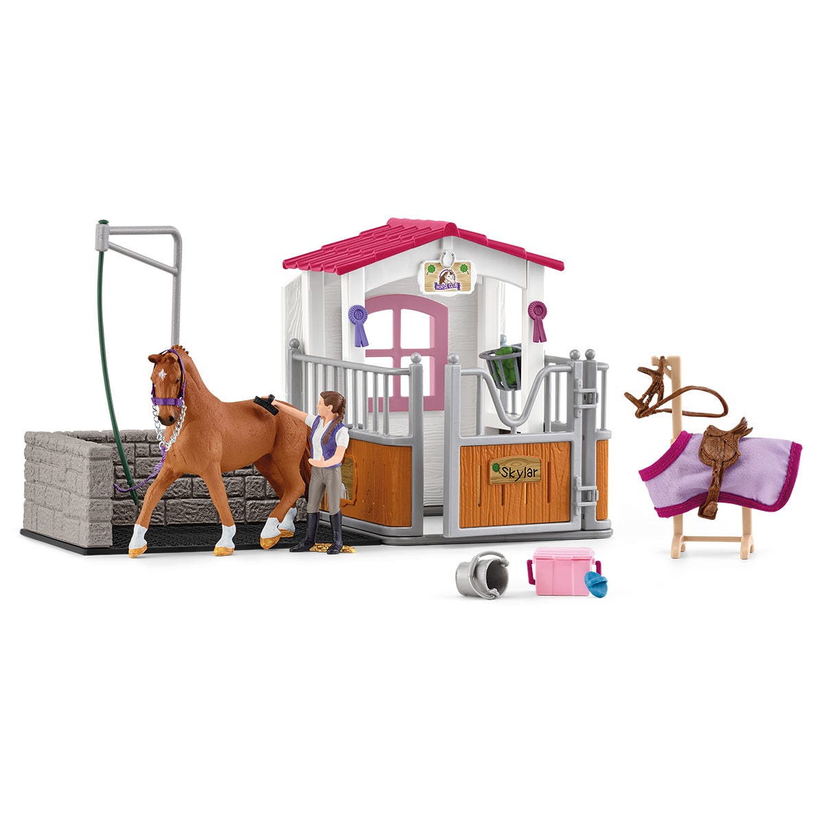 Schleich Horse Club Postazione Lavaggio Box Cavalli 72177
