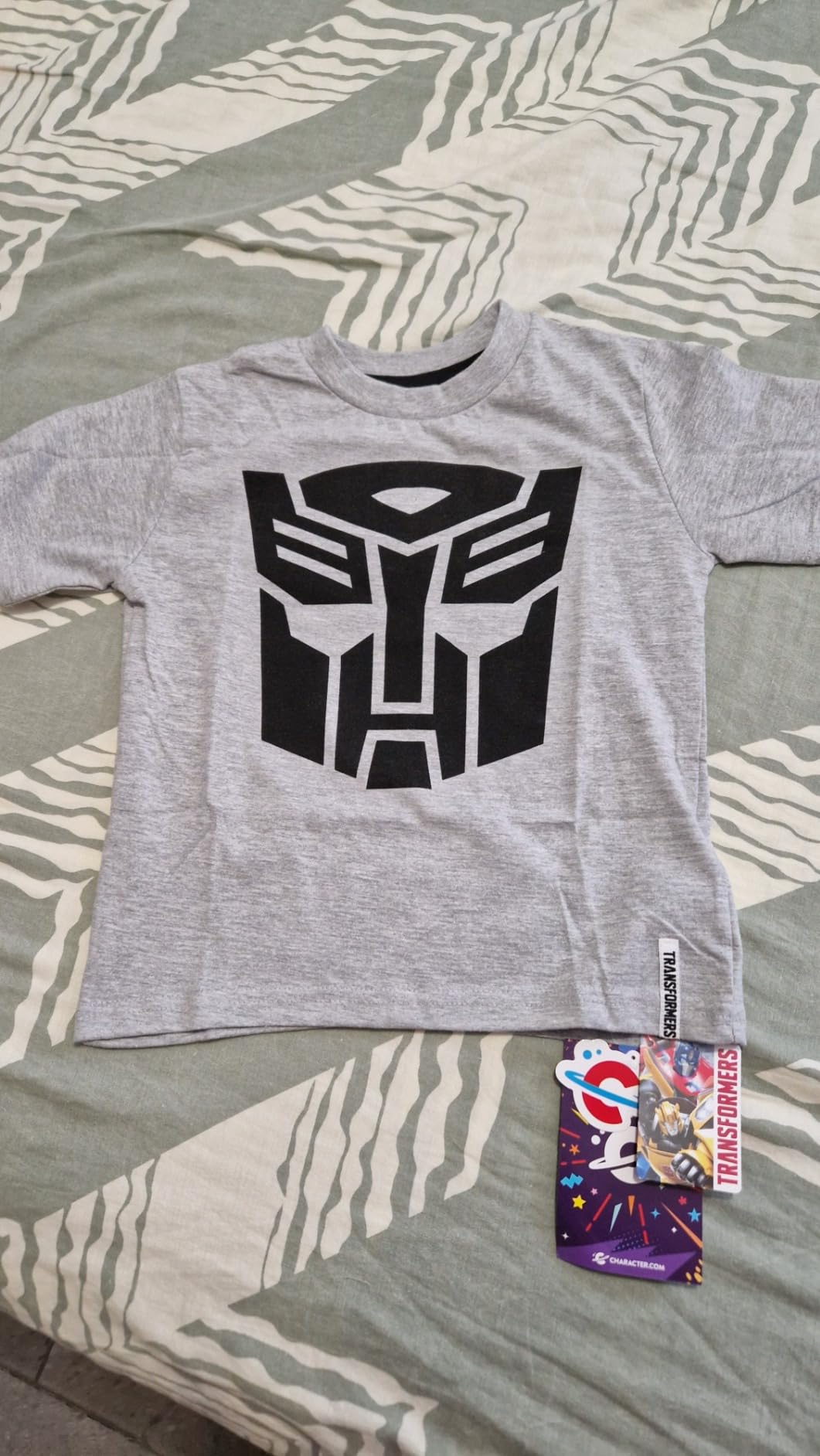 Transformers Autobots maglietta bambino grigia 4-5 anni