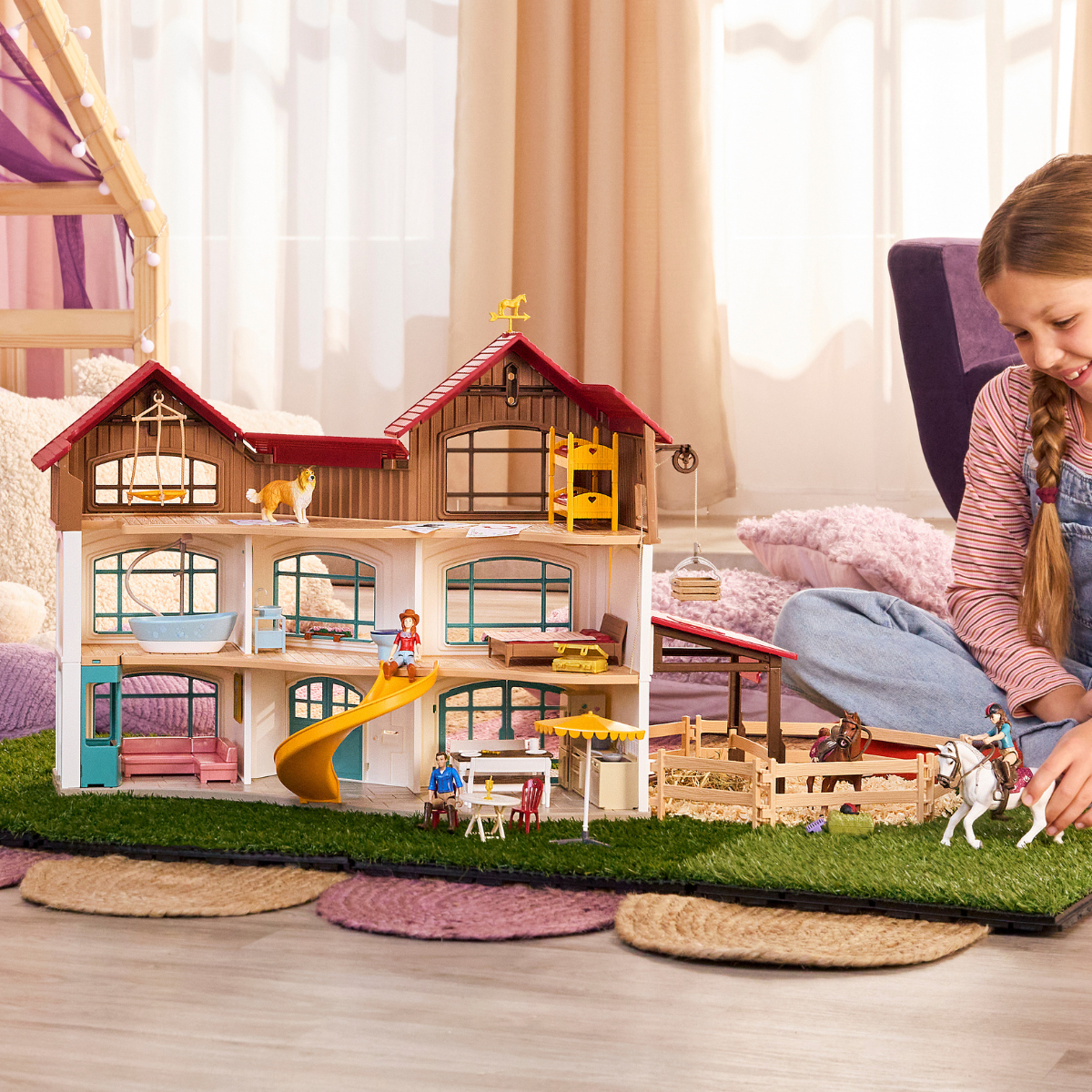Schleich Horse Club Villa Lakeside 42785 playset scuderia con cavalli
