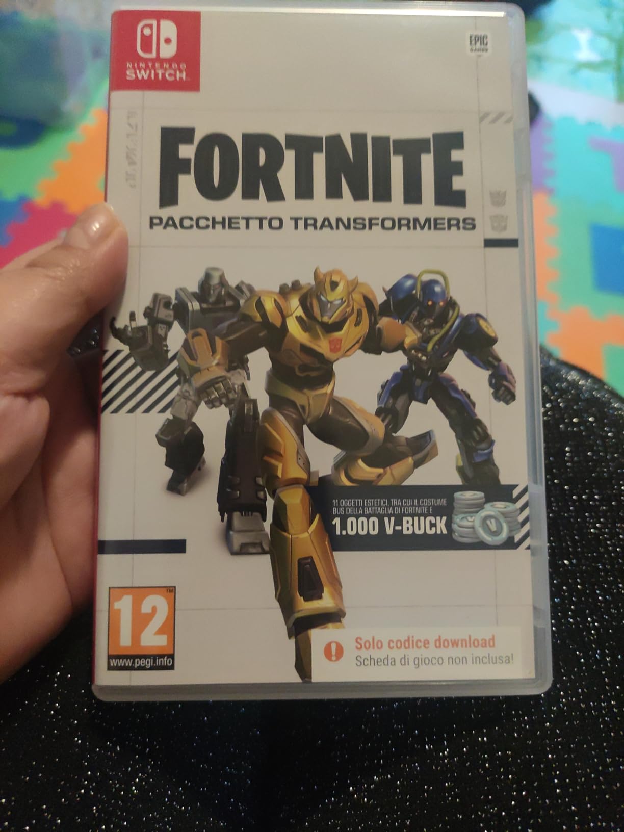 Fortnite Transformers Pack gioco PS4 Code in a Box PS4 V-Buck