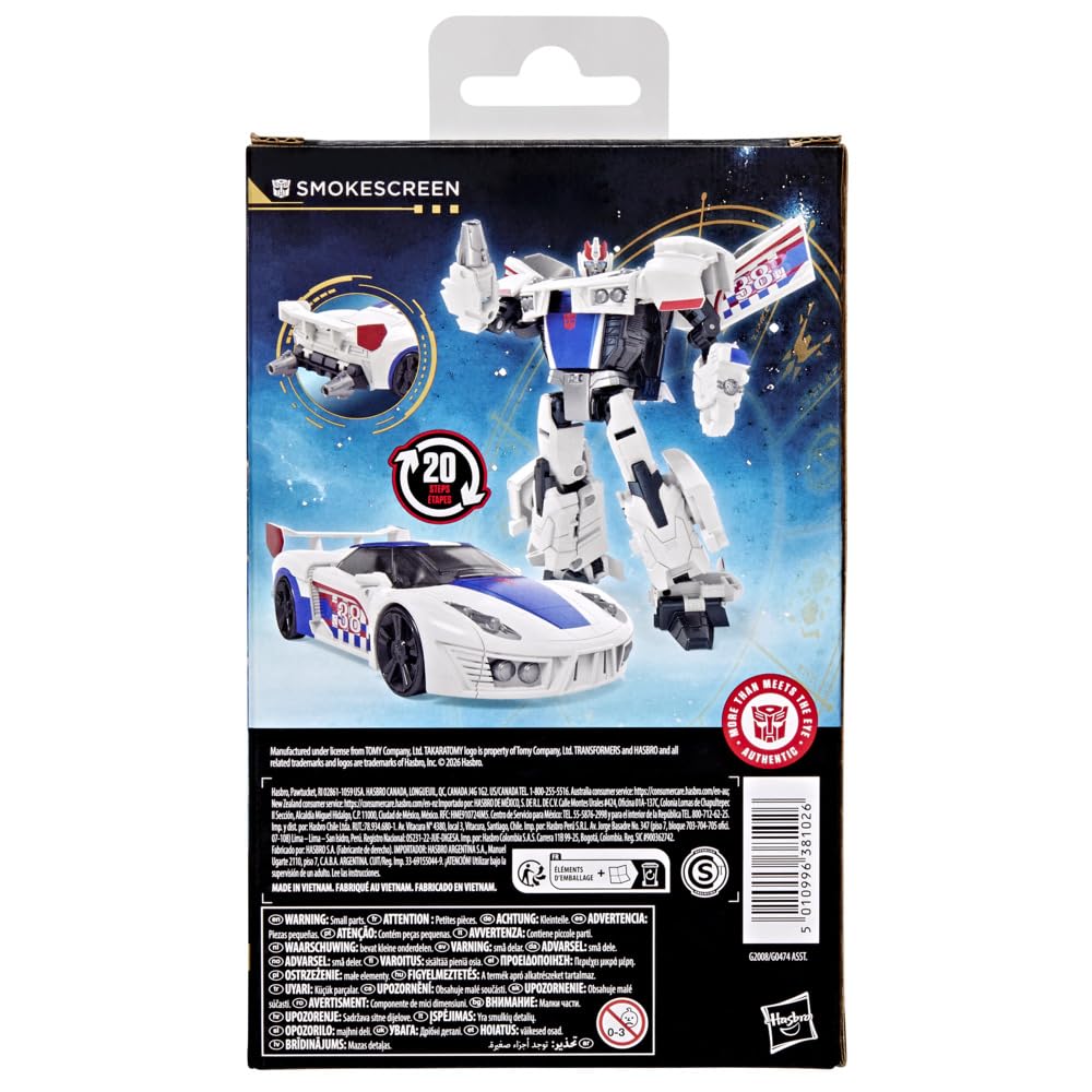 Transformers Age of the Primes Smokescreen action figure 13cm Deluxe auto corsa