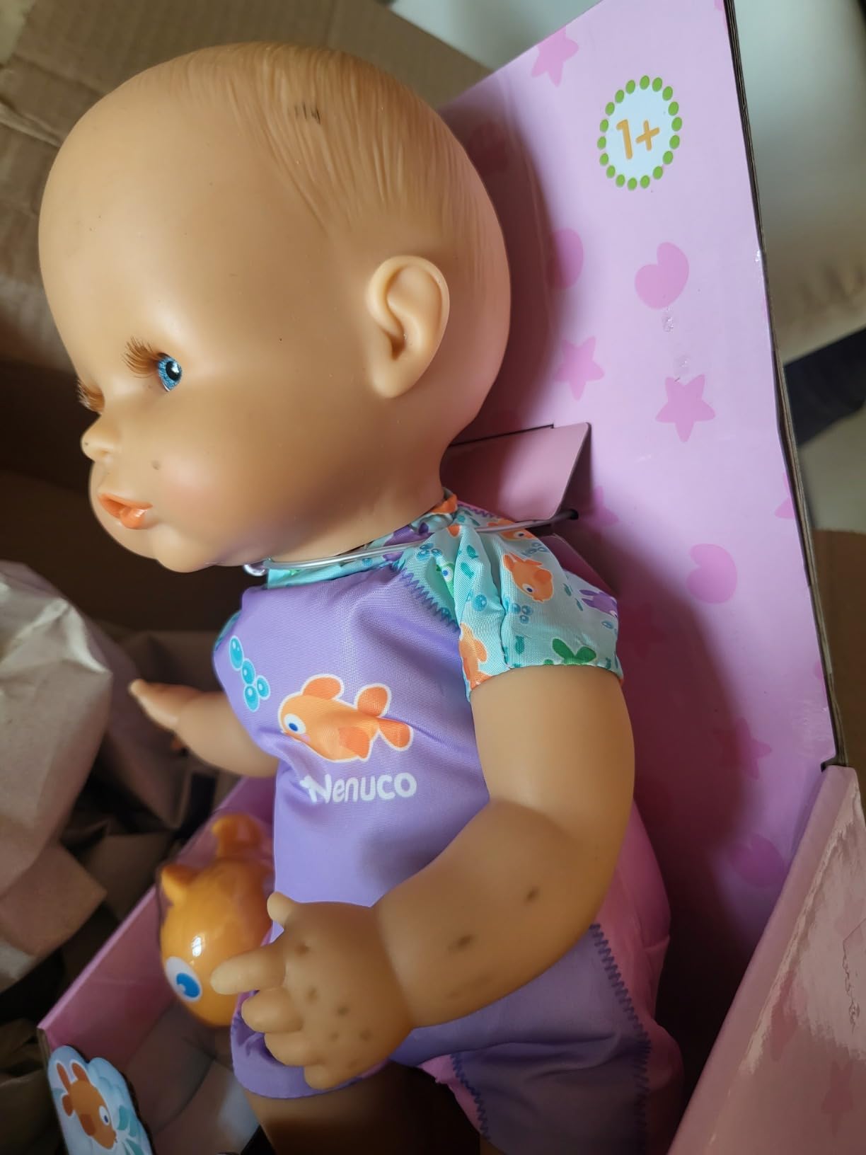 Nenuco Mio Primo Bagnetto Bambola Morbida 35 cm Costume Rosa