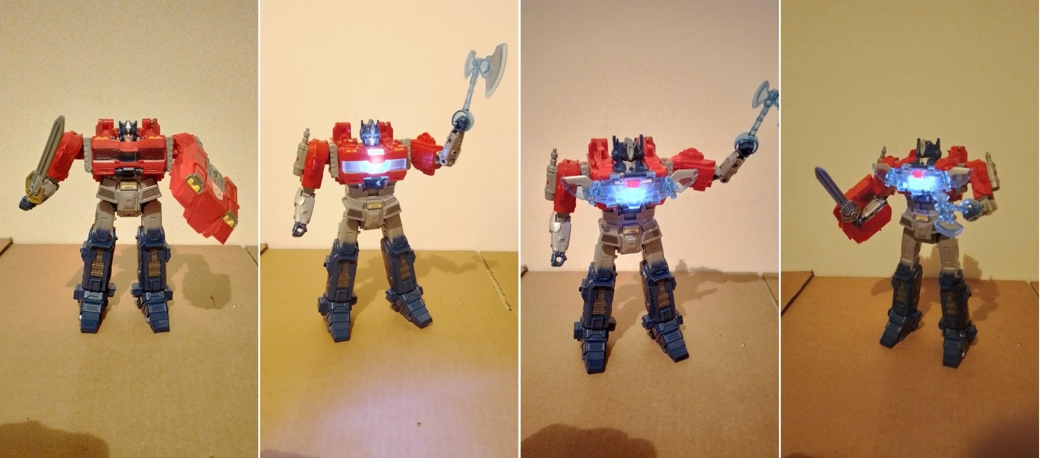 Transformers One Power Flip Optimus Prime action figure camion luci
