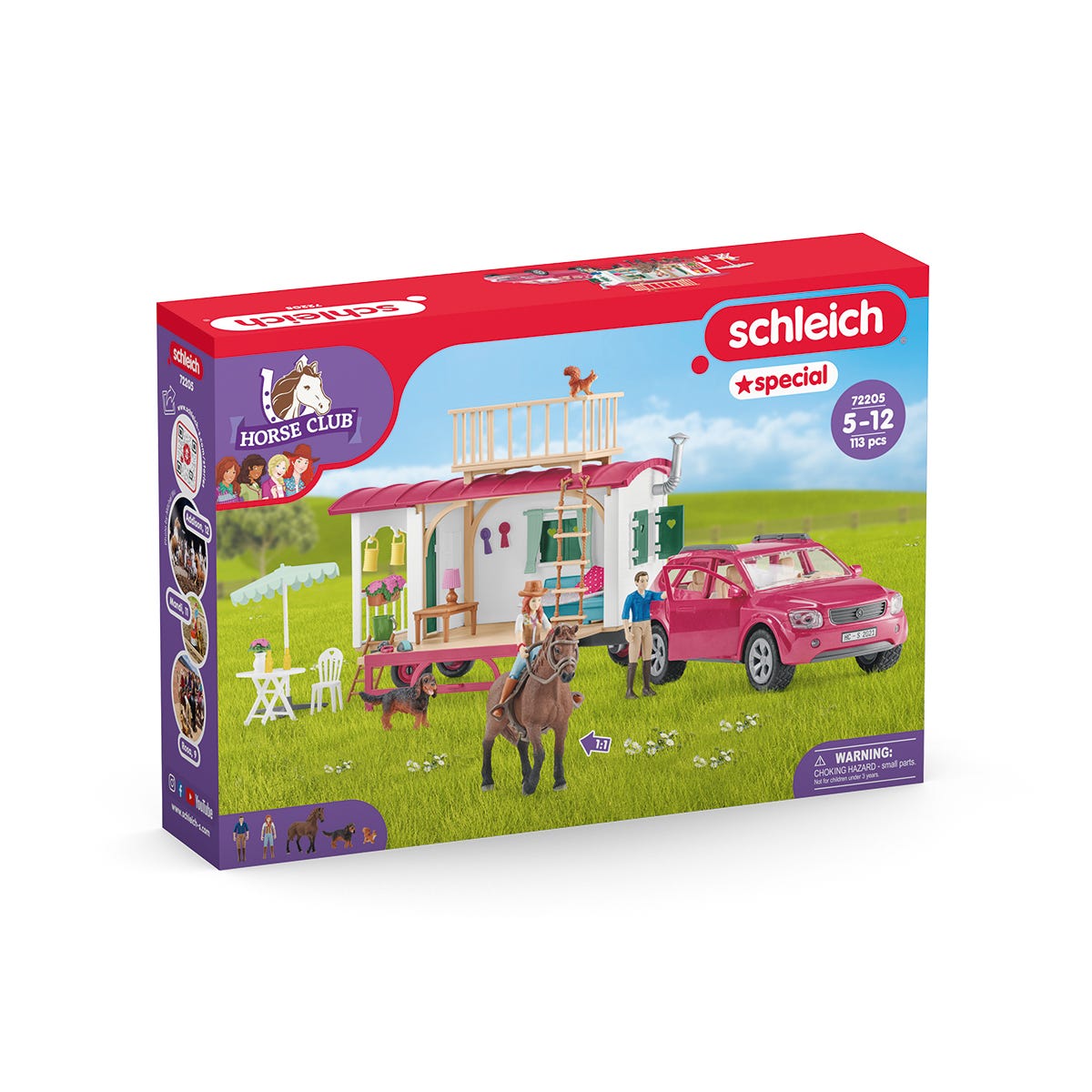 Schleich HORSE CLUB Viaggio in campeggio con roulotte playset 72205