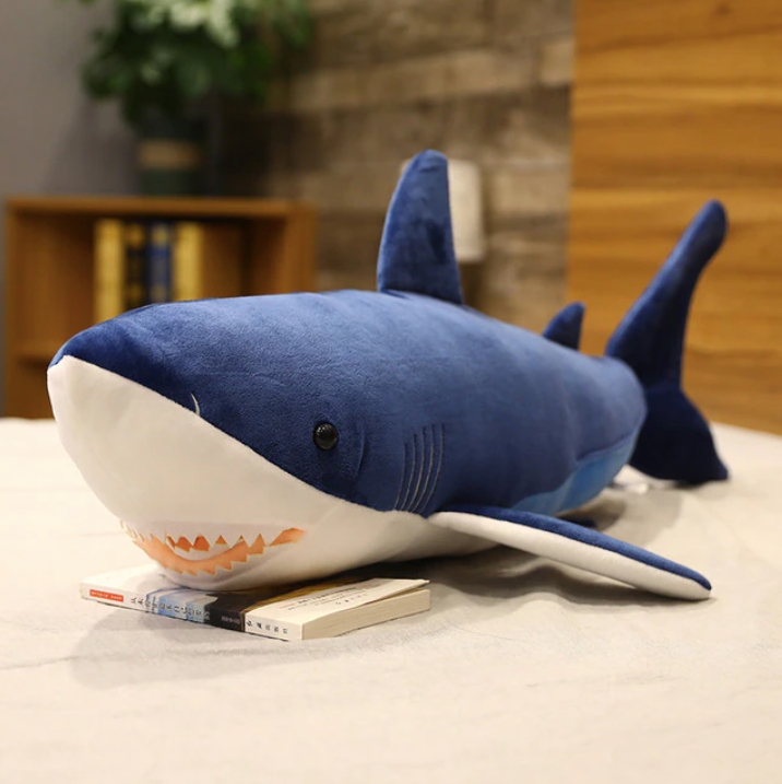 ToyalFriends Ocean Friends squalo peluche 60cm blu cuscino morbido