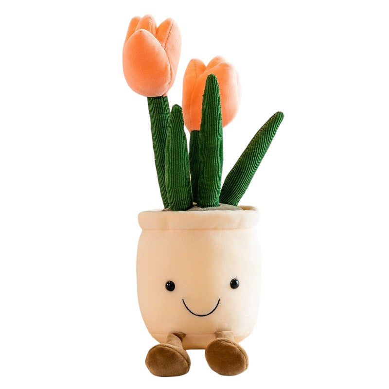 ToyalFriends Tulip peluche fiore 35 cm arancione morbido