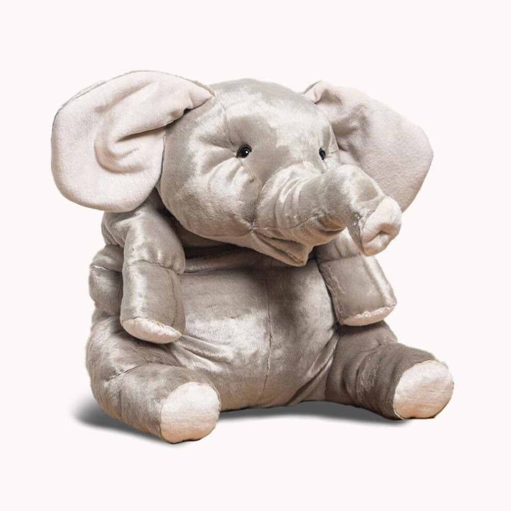 La Pelucherie Jungle Elefante Basile peluche 40 cm grigio