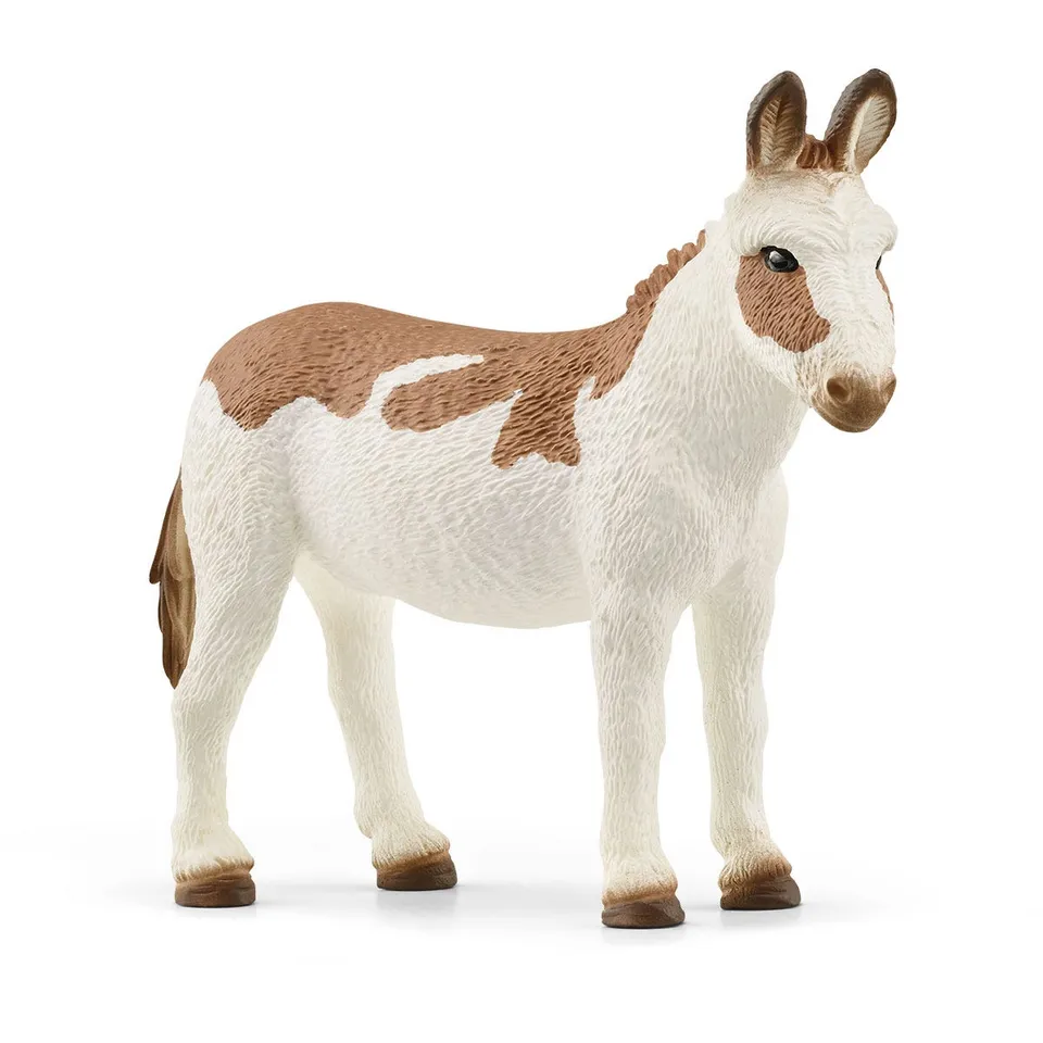 Schleich Farm World 13961 Figurina Animale Asino Pezzato